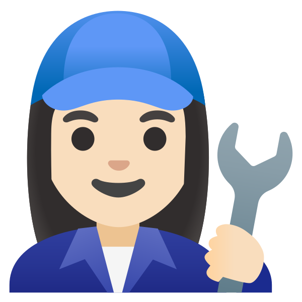Emoji U1f469 1f3fb 200d 1f527