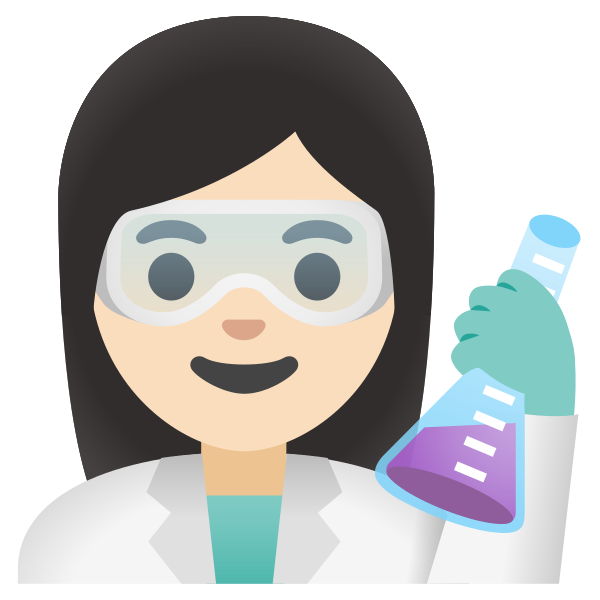 Emoji U1f469 1f3fb 200d 1f52c