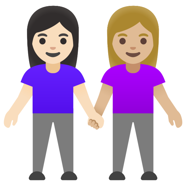 Emoji U1f469 1f3fb 200d 1f91d 200d 1f469 1f3fc