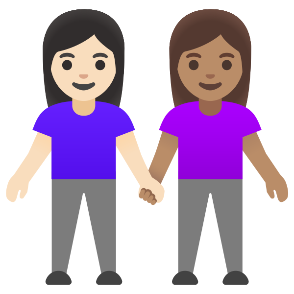 Emoji U1f469 1f3fb 200d 1f91d 200d 1f469 1f3fd