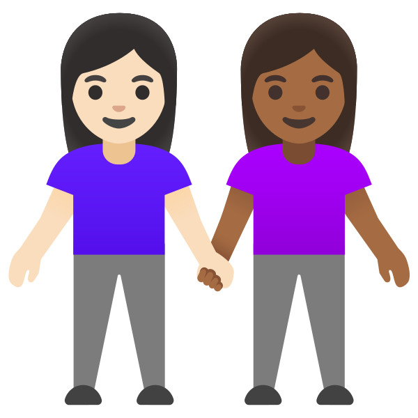 Emoji U1f469 1f3fb 200d 1f91d 200d 1f469 1f3fe