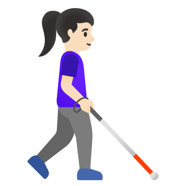 Emoji U1f469 1f3fb 200d 1f9af 200d 27a1