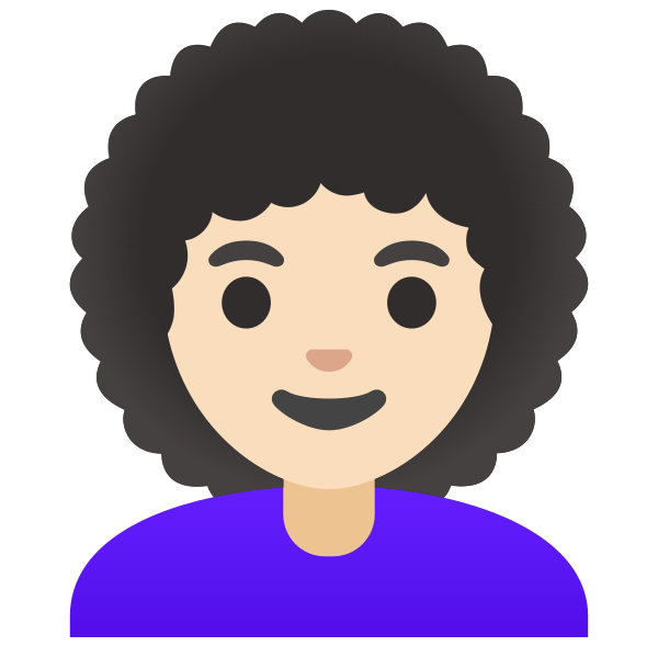 Emoji U1f469 1f3fb 200d 1f9b1