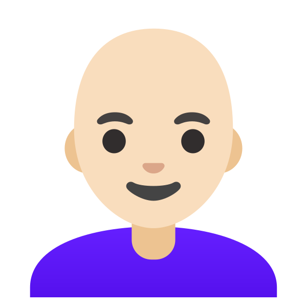 Emoji U1f469 1f3fb 200d 1f9b2