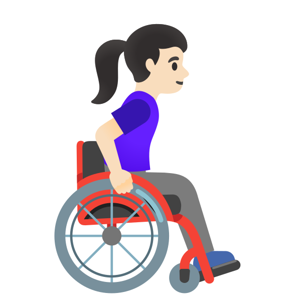 Emoji U1f469 1f3fb 200d 1f9bd 200d 27a1