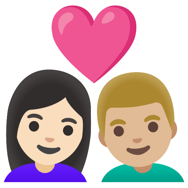 Emoji U1f469 1f3fb 200d 2764 200d 1f468 1f3fc