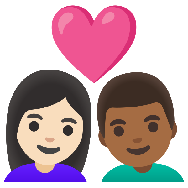 Emoji U1f469 1f3fb 200d 2764 200d 1f468 1f3fe