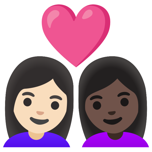 Emoji U1f469 1f3fb 200d 2764 200d 1f469 1f3ff