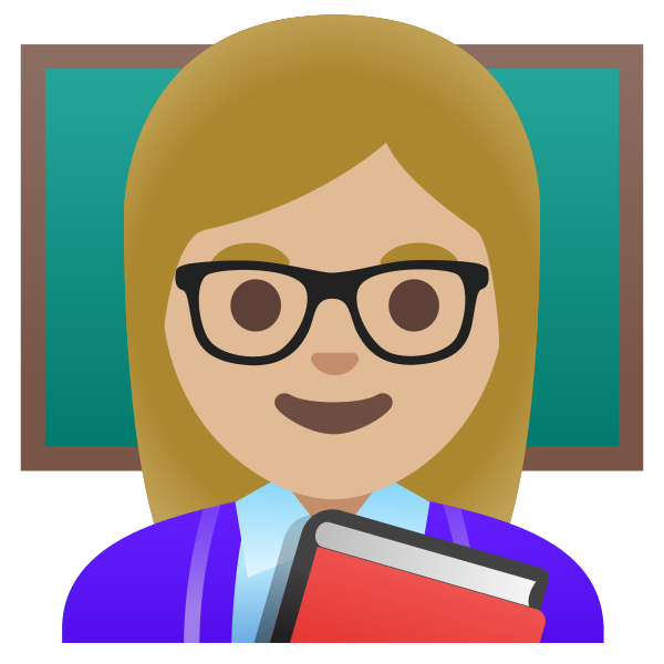 Emoji U1f469 1f3fc 200d 1f3eb