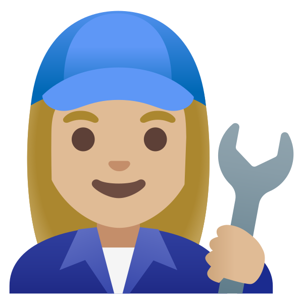 Emoji U1f469 1f3fc 200d 1f527