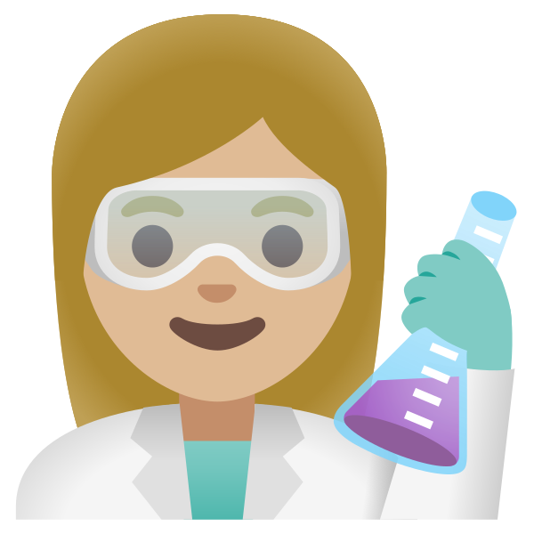 Emoji U1f469 1f3fc 200d 1f52c