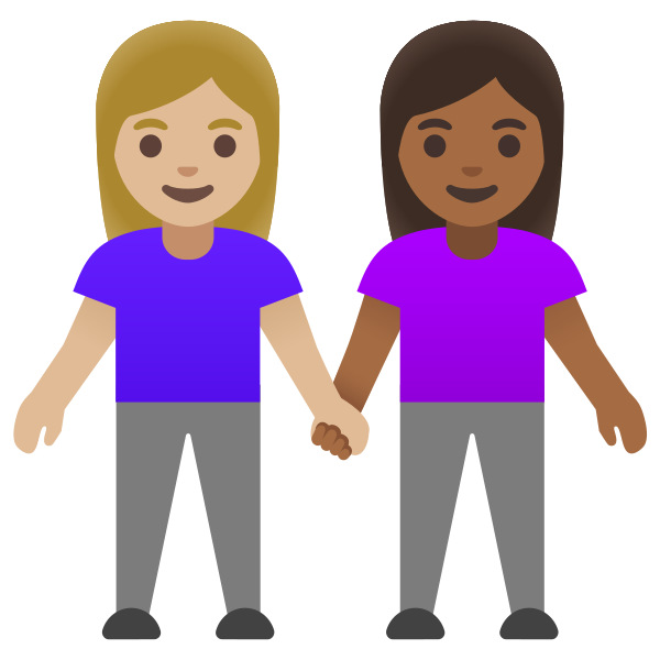 Emoji U1f469 1f3fc 200d 1f91d 200d 1f469 1f3fe