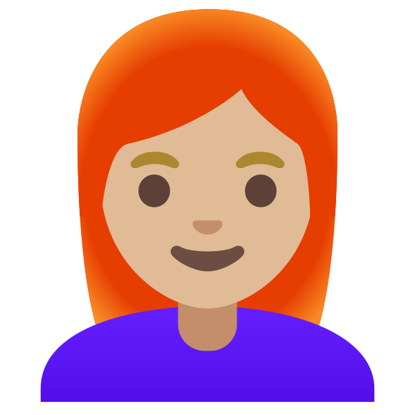 Emoji U1f469 1f3fc 200d 1f9b0