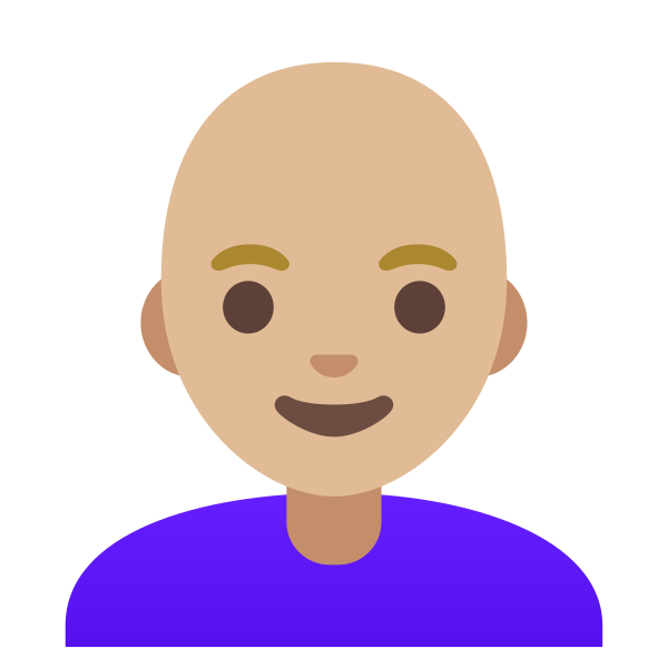 Emoji U1f469 1f3fc 200d 1f9b2
