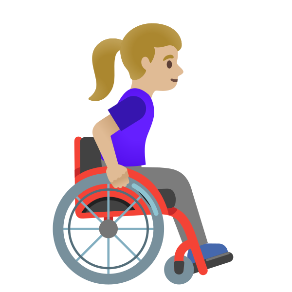 Emoji U1f469 1f3fc 200d 1f9bd 200d 27a1