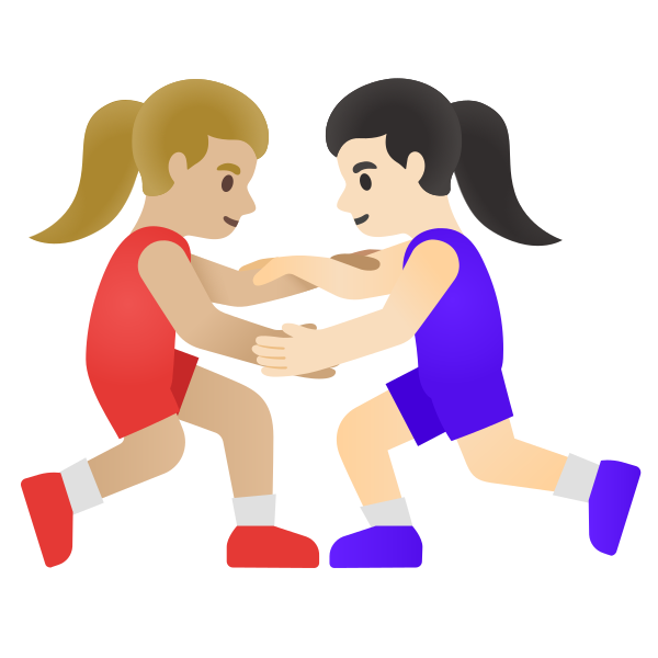 Emoji U1f469 1f3fc 200d 1faef 200d 1f469 1f3fb