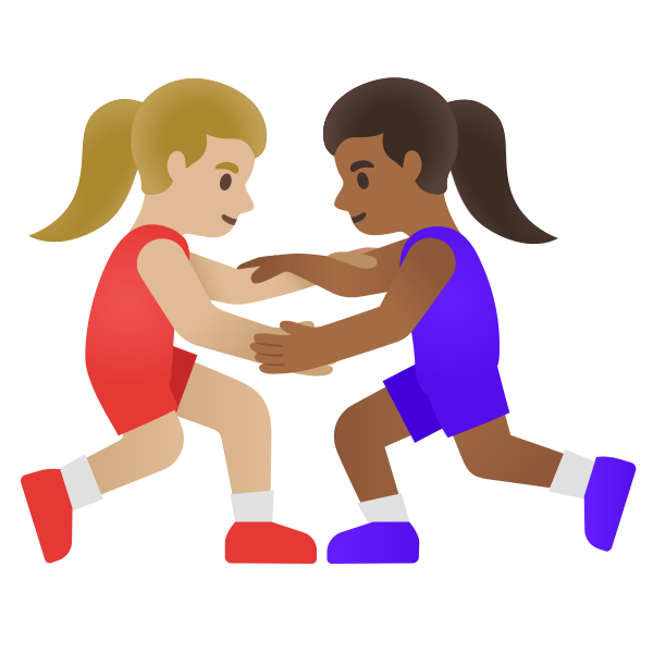 Emoji U1f469 1f3fc 200d 1faef 200d 1f469 1f3fe