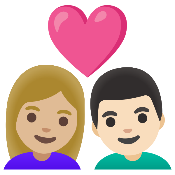 Emoji U1f469 1f3fc 200d 2764 200d 1f468 1f3fb