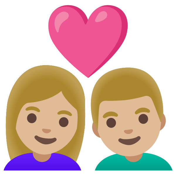 Emoji U1f469 1f3fc 200d 2764 200d 1f468 1f3fc