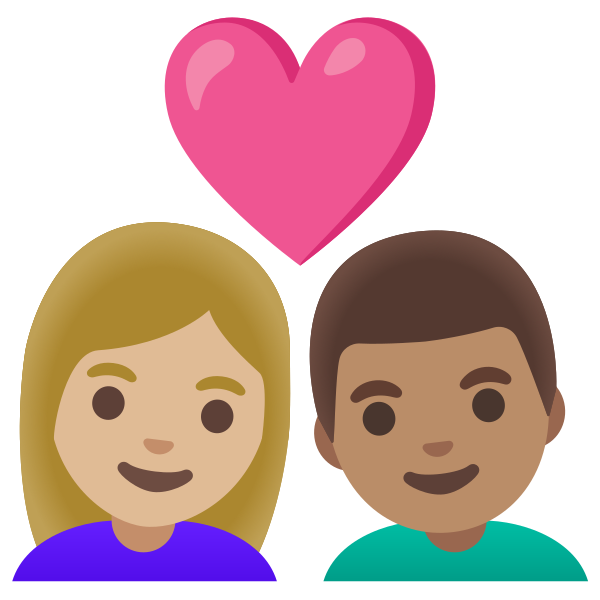 Emoji U1f469 1f3fc 200d 2764 200d 1f468 1f3fd