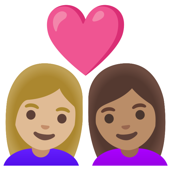 Emoji U1f469 1f3fc 200d 2764 200d 1f469 1f3fd