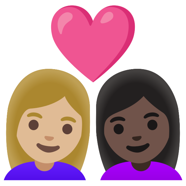 Emoji U1f469 1f3fc 200d 2764 200d 1f469 1f3ff