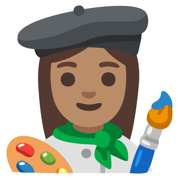 Emoji U1f469 1f3fd 200d 1f3a8