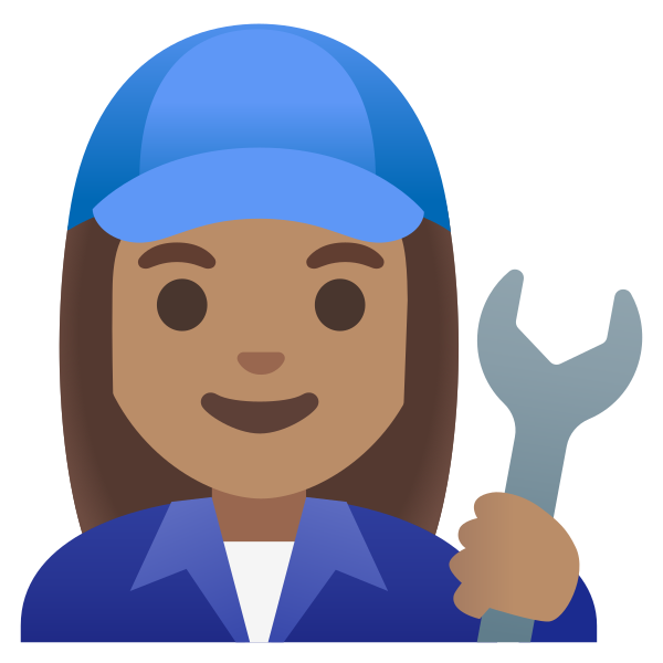 Emoji U1f469 1f3fd 200d 1f527