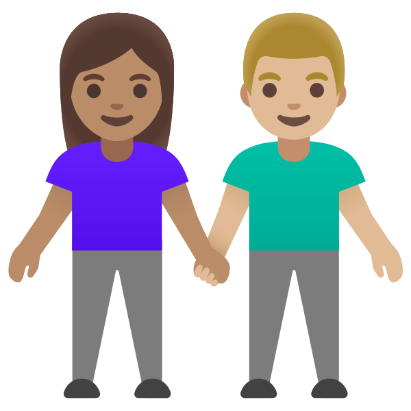 Emoji U1f469 1f3fd 200d 1f91d 200d 1f468 1f3fc