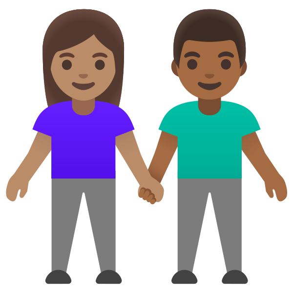 Emoji U1f469 1f3fd 200d 1f91d 200d 1f468 1f3fe