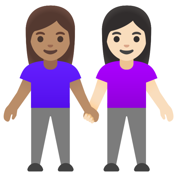 Emoji U1f469 1f3fd 200d 1f91d 200d 1f469 1f3fb