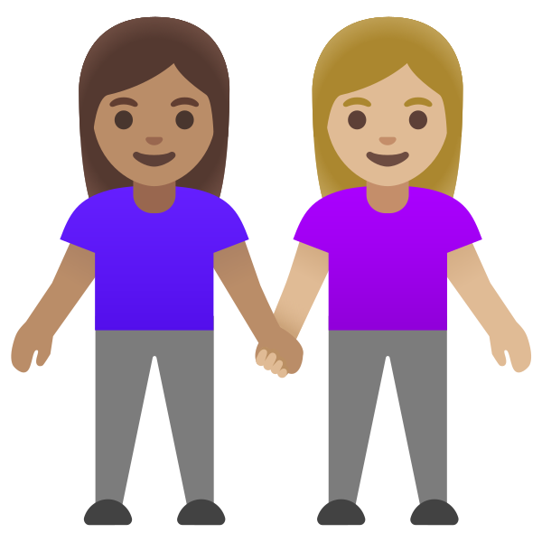 Emoji U1f469 1f3fd 200d 1f91d 200d 1f469 1f3fc
