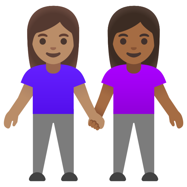 Emoji U1f469 1f3fd 200d 1f91d 200d 1f469 1f3fe