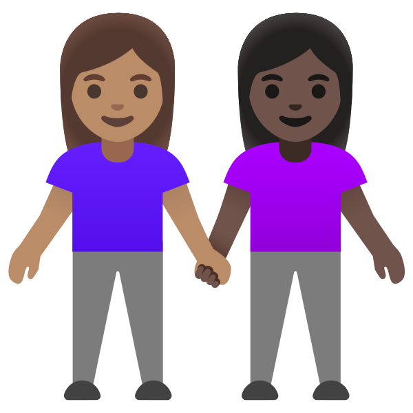 Emoji U1f469 1f3fd 200d 1f91d 200d 1f469 1f3ff