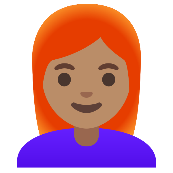 Emoji U1f469 1f3fd 200d 1f9b0