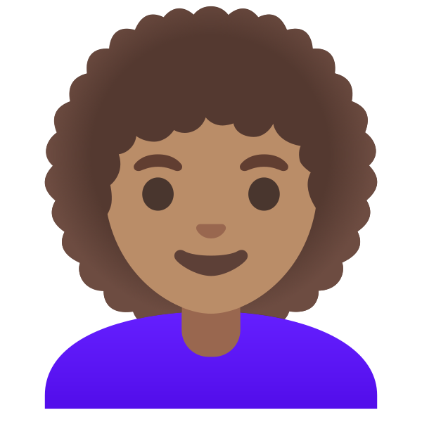 Emoji U1f469 1f3fd 200d 1f9b1