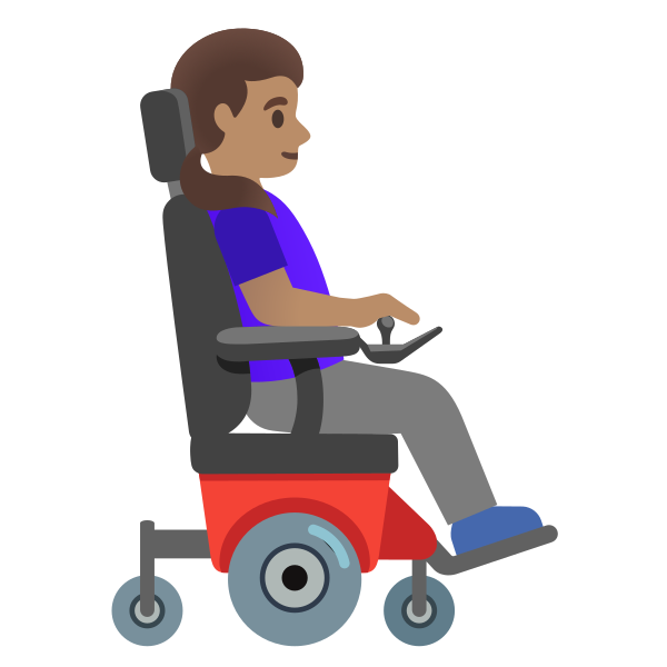 Emoji U1f469 1f3fd 200d 1f9bc 200d 27a1