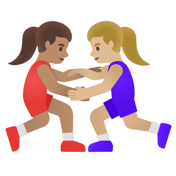 Emoji U1f469 1f3fd 200d 1faef 200d 1f469 1f3fc