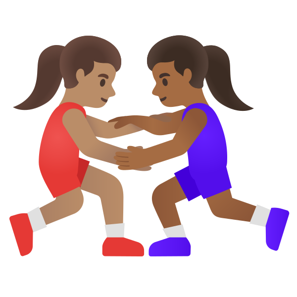 Emoji U1f469 1f3fd 200d 1faef 200d 1f469 1f3fe