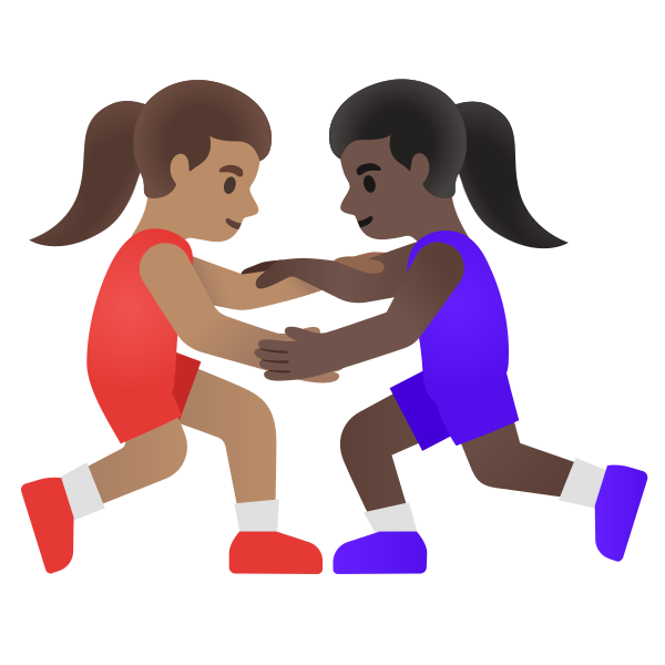 Emoji U1f469 1f3fd 200d 1faef 200d 1f469 1f3ff