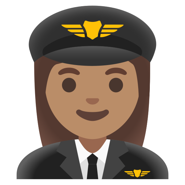 Emoji U1f469 1f3fd 200d 2708