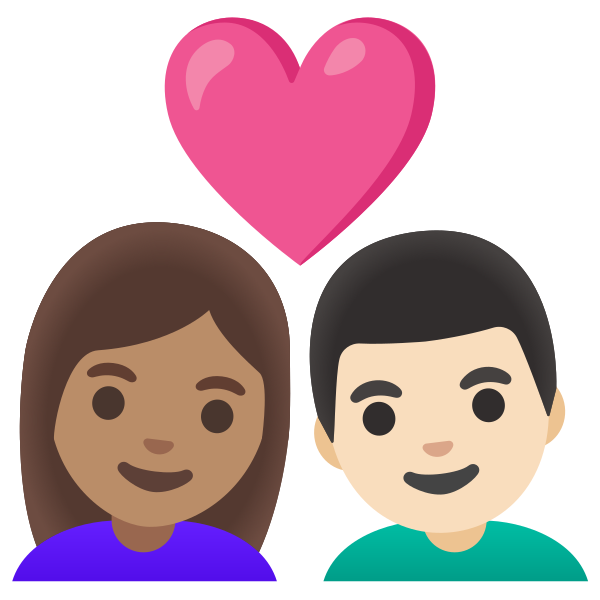 Emoji U1f469 1f3fd 200d 2764 200d 1f468 1f3fb