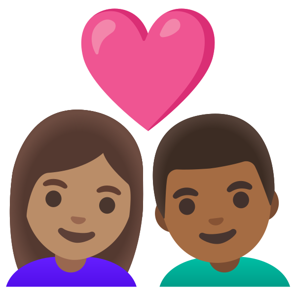 Emoji U1f469 1f3fd 200d 2764 200d 1f468 1f3fe