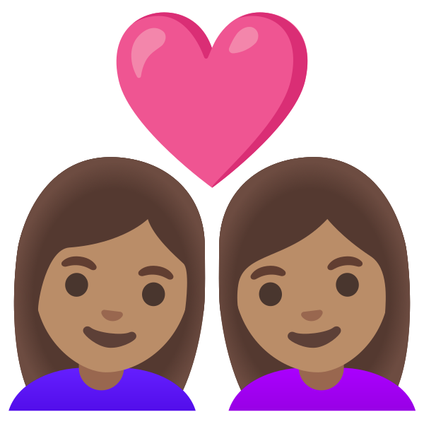 Emoji U1f469 1f3fd 200d 2764 200d 1f469 1f3fd