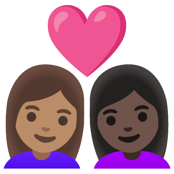 Emoji U1f469 1f3fd 200d 2764 200d 1f469 1f3ff