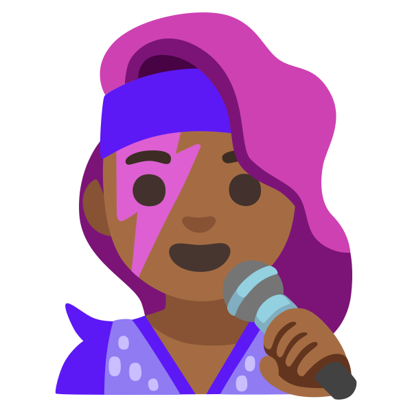Emoji U1f469 1f3fe 200d 1f3a4