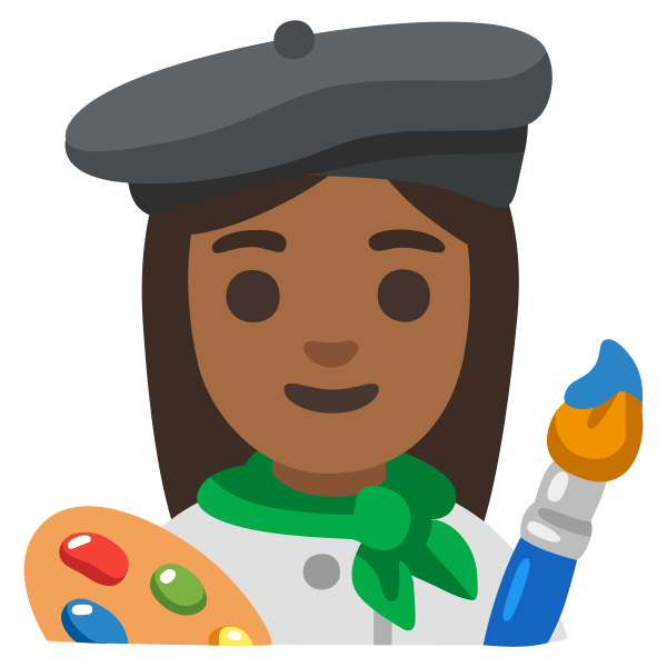Emoji U1f469 1f3fe 200d 1f3a8
