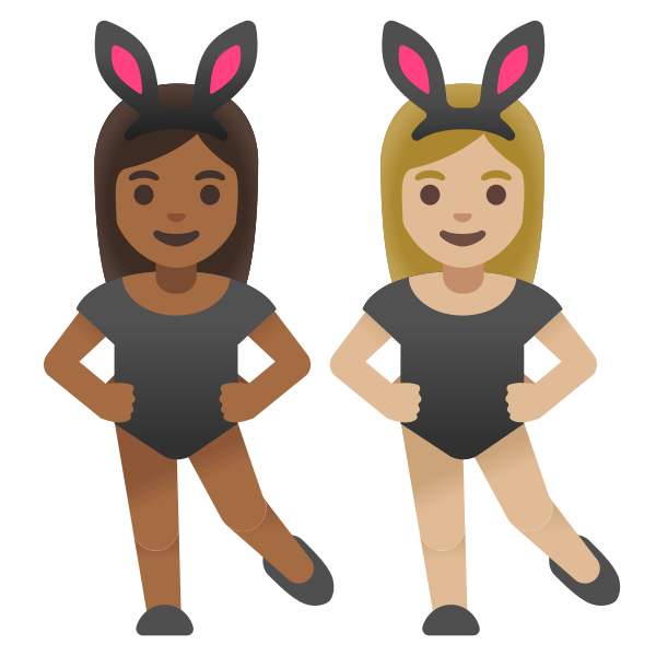 Emoji U1f469 1f3fe 200d 1f430 200d 1f469 1f3fc