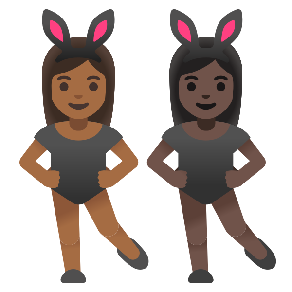 Emoji U1f469 1f3fe 200d 1f430 200d 1f469 1f3ff