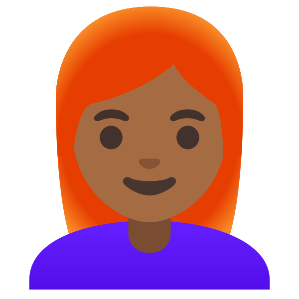 Emoji U1f469 1f3fe 200d 1f9b0